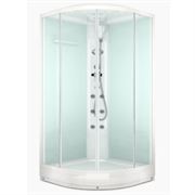 Душевая кабина DOMANI-SPA Delight Slim 110 низк.поддон сатин матир.стекло, зад.бел.стекл. панель, б/э, DS01DS110LWM00 T0046589
