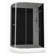Душевая кабина DOMANI-SPA Delight 128 Slim R низкий поддон, черная стеклянная задняя панель, тонированное стекло, б/э, DS01DS128RLBT00 T0046604
