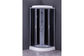 Душевая кабина Loranto низrbq поддон 13 см, черная, стекло 4мм, 80*80*215, CS-6681G T0057839