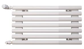 Стальной трубчатый радиатор 1-колончатый Velar R32 500 H7 Бок 9016 мат M231686