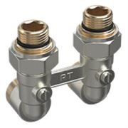 Узел нижнего подключения Royal Thermo угловой 1/2 х3/4  EK (никель) M215411