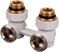 Узлы нижнего подключения Royal Thermo угловой 1/2 х3/4  EK (белый) M240868
