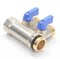 Коллектор General Fittings 6200 3/4 х1/2 , 2вых., c шаровыми кранами, латунь никелир. 6200R6N0504B2A - фото 4497536 Коллектор General Fittings 6200 3/4 х1/2 , 2вых., c шаровыми кранами, латунь никелир. 6200R6N0504B2A - фото 4497536