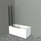Шторка на ванну BelBagno шторка 100х150, UNO-V-11-100/150-C-NERO T0060265 - фото 5406094