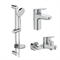 Комплект из смесителей Ideal Standard Set CERAFLEX (B1713AA д/раковины + B1721AA д/ванны + B2620AA душ.гарнитур), BD001AA T0041415 - фото 5428224