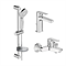 Комплект из смесителей Ideal Standard Set ESLA (BC224AA д/раковины. + BC229AA д/ванны + B2621AA душ.гарнитур), BC264AA T0041404 - фото 5428228